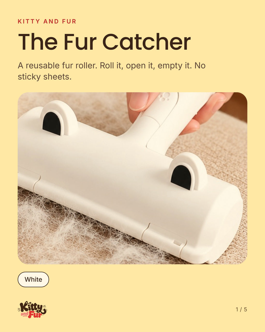 The Fur Catcher: reusable fur roller