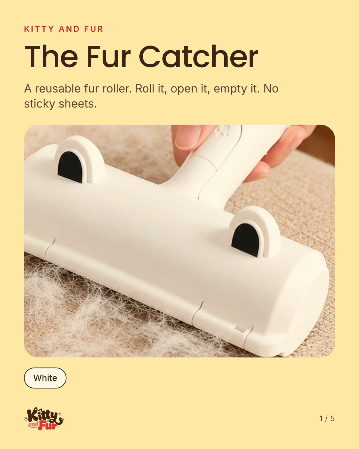 The Fur Catcher: reusable fur roller