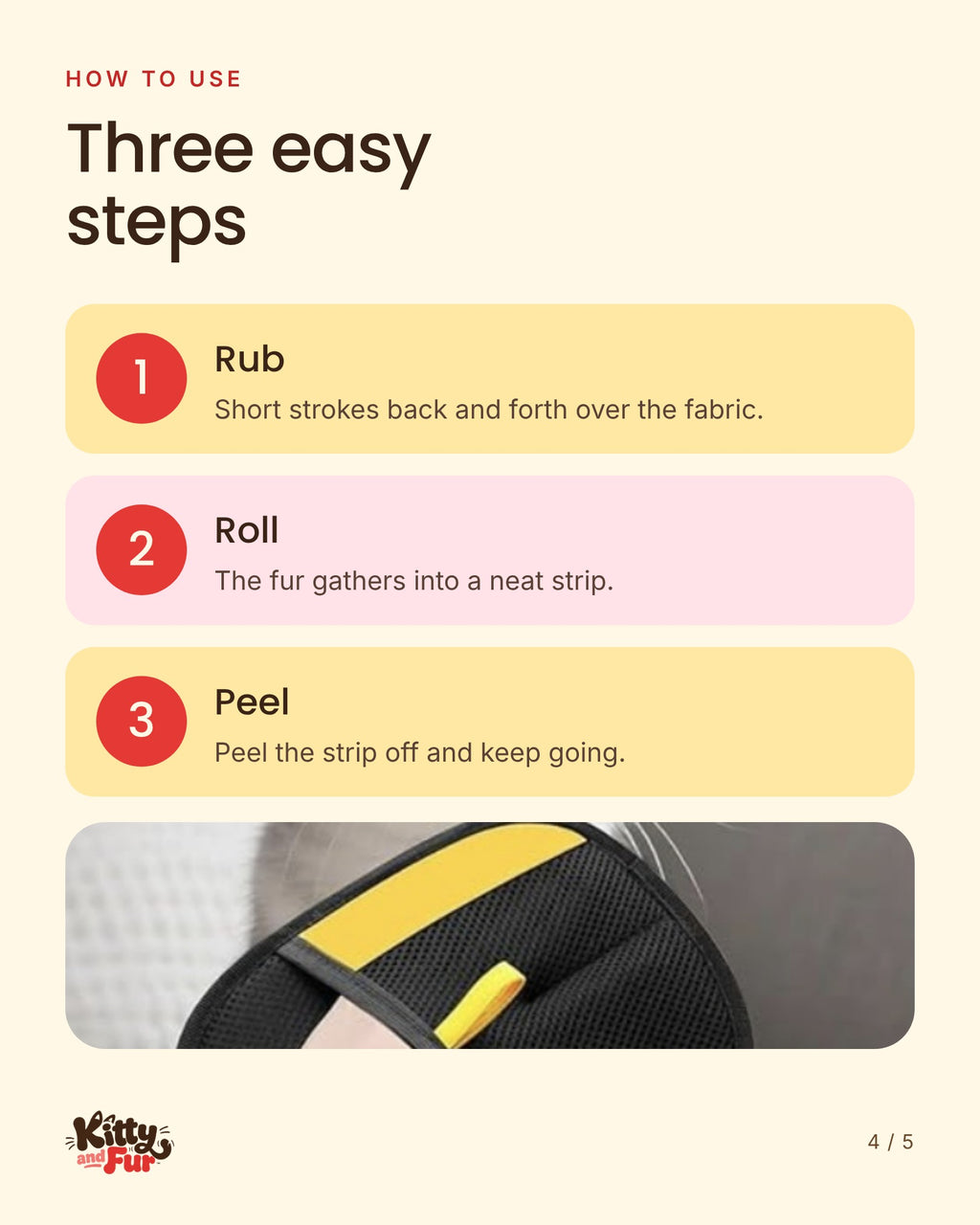 How to use the Fur Mitt in three steps