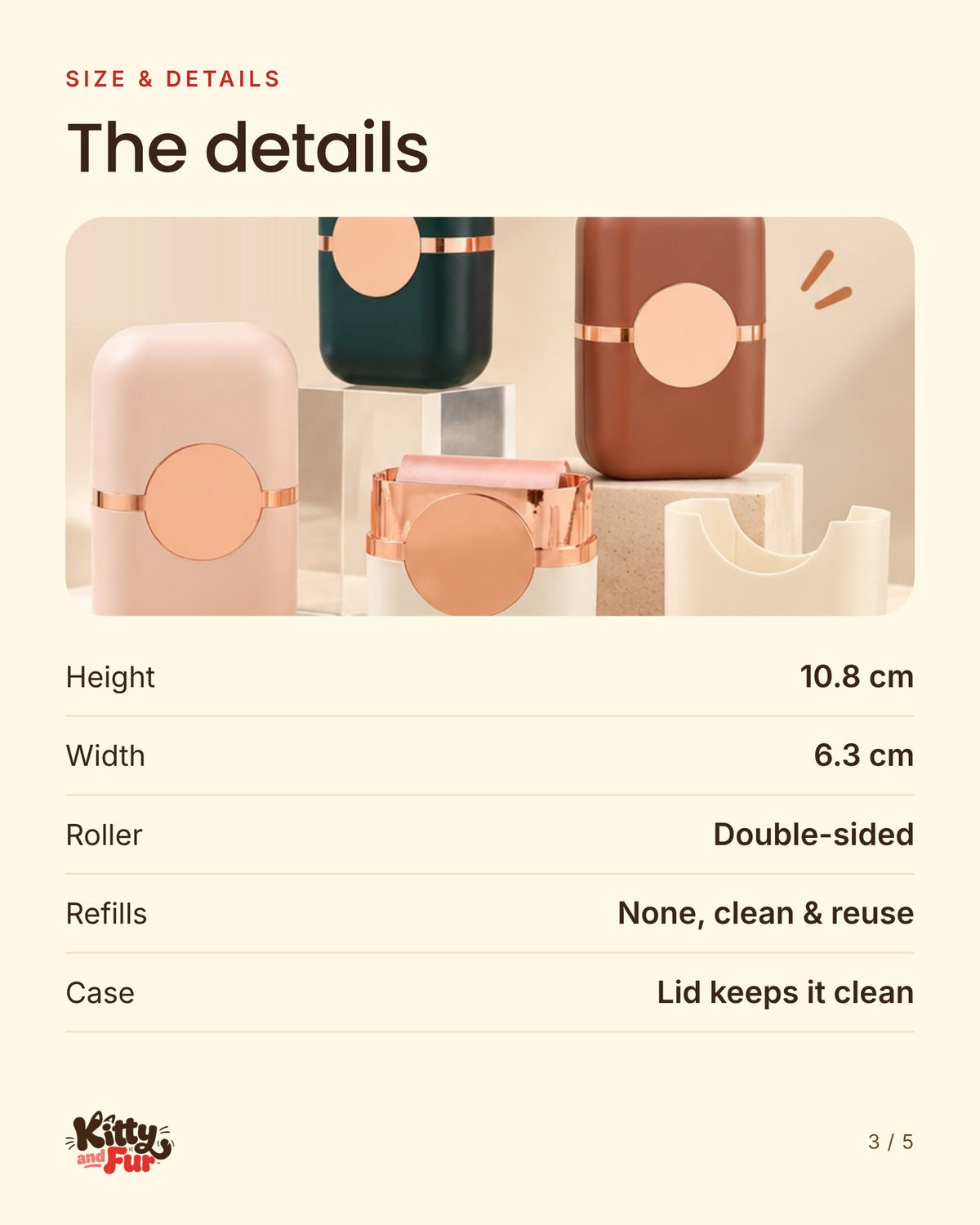 Pebble Roller size and details