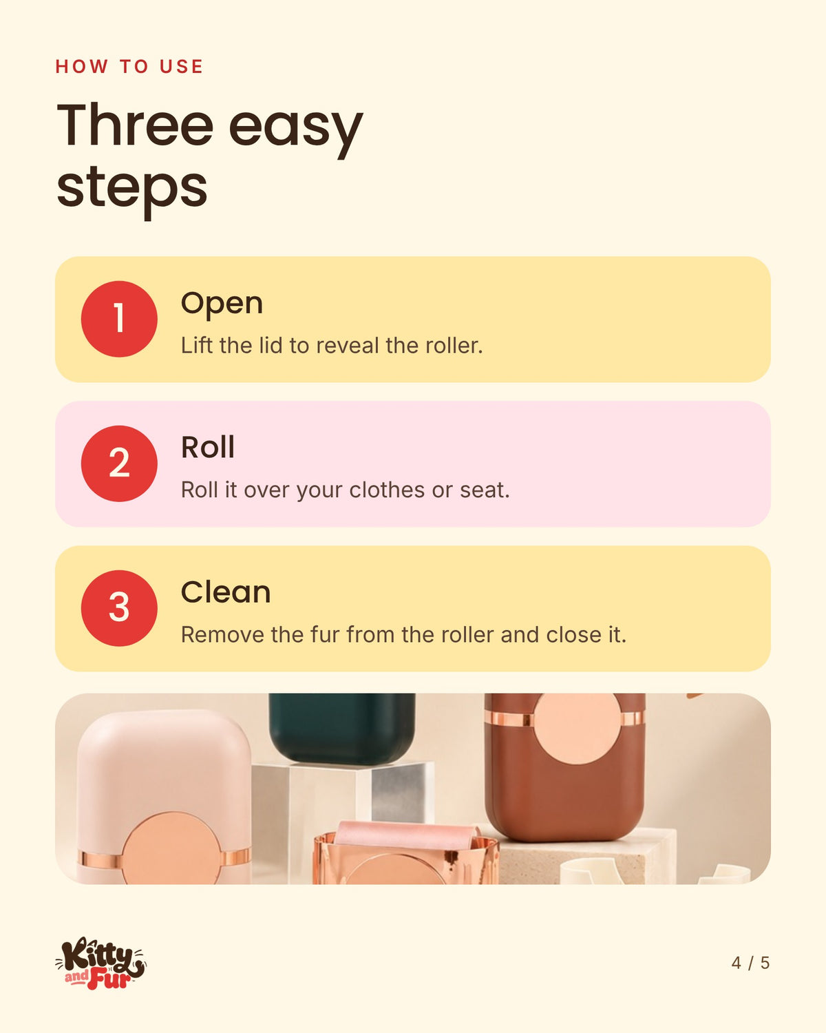 How to use the Pebble Roller in three steps