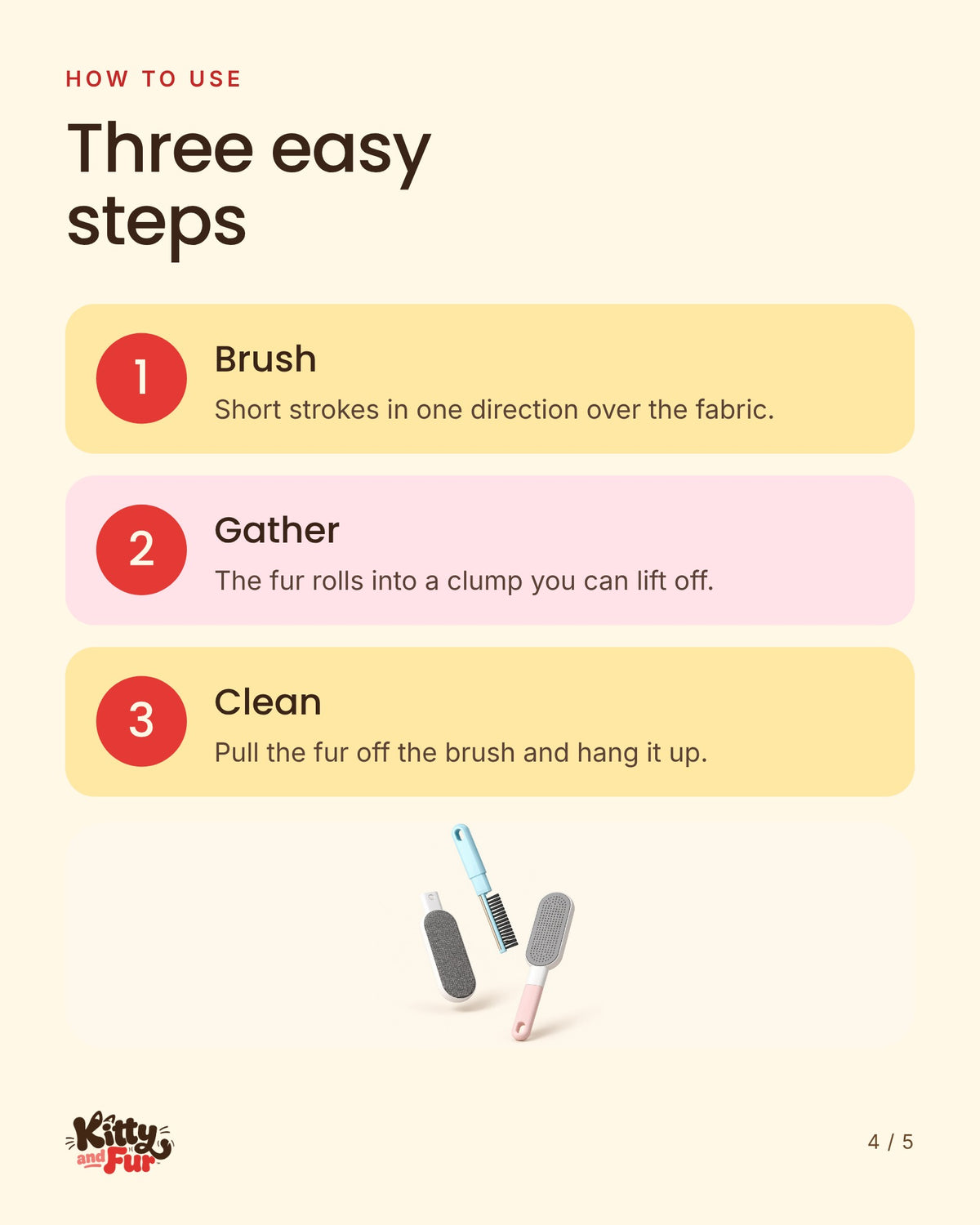 How to use the Sofa Brush Set in three steps