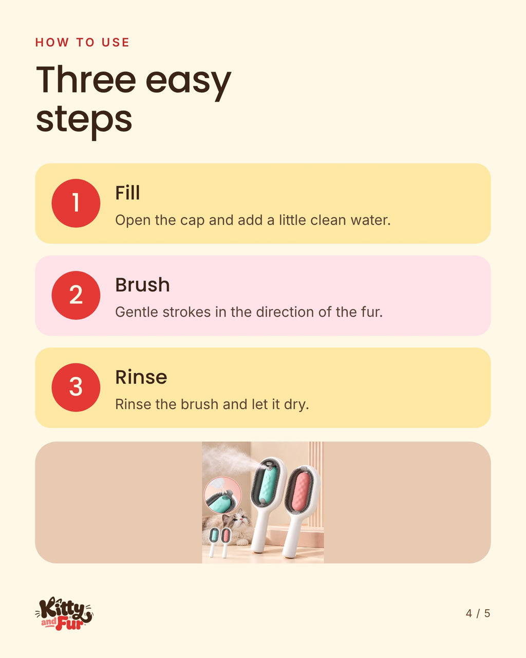 How to use the Water Comb in three steps
